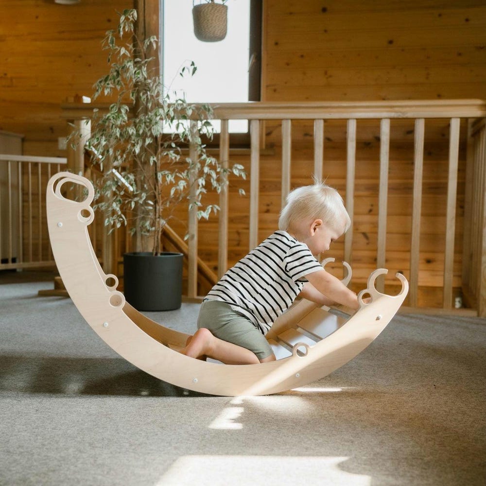 Climbing arch, climbing toy for children, rocker ramp, rocker-arch, rocker, Montessori toys, wooden rocker, climbing gym - Image 10