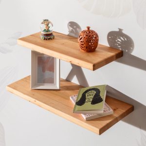 Solid Wood Floating Shelf, Beech Wall Shelf with Hidden Steel Bracket – Sturdy Farmhouse Shelves for Kitchen, Bathroom, Laundry & Bedroom