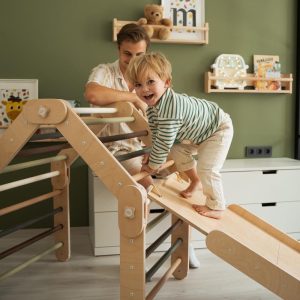 Forest Climbing Set, triangle with ramp, transformable Climbing Triangle, Gym, happymoon, Montessori ramp, toddler triangle, Climber, gym