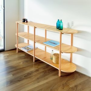 Low Bookshelf in 4 Sizes, Vinyl Record Storage, Bookshelf, 3 Tier Shelf, Minimalist Shelf