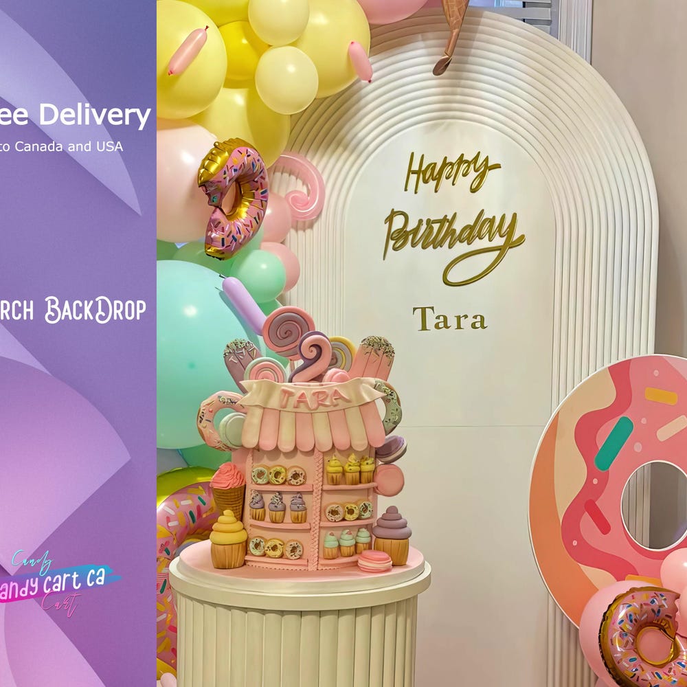 Grooved arch Ripple Backdrop for birthday and wedding parties - Image 9