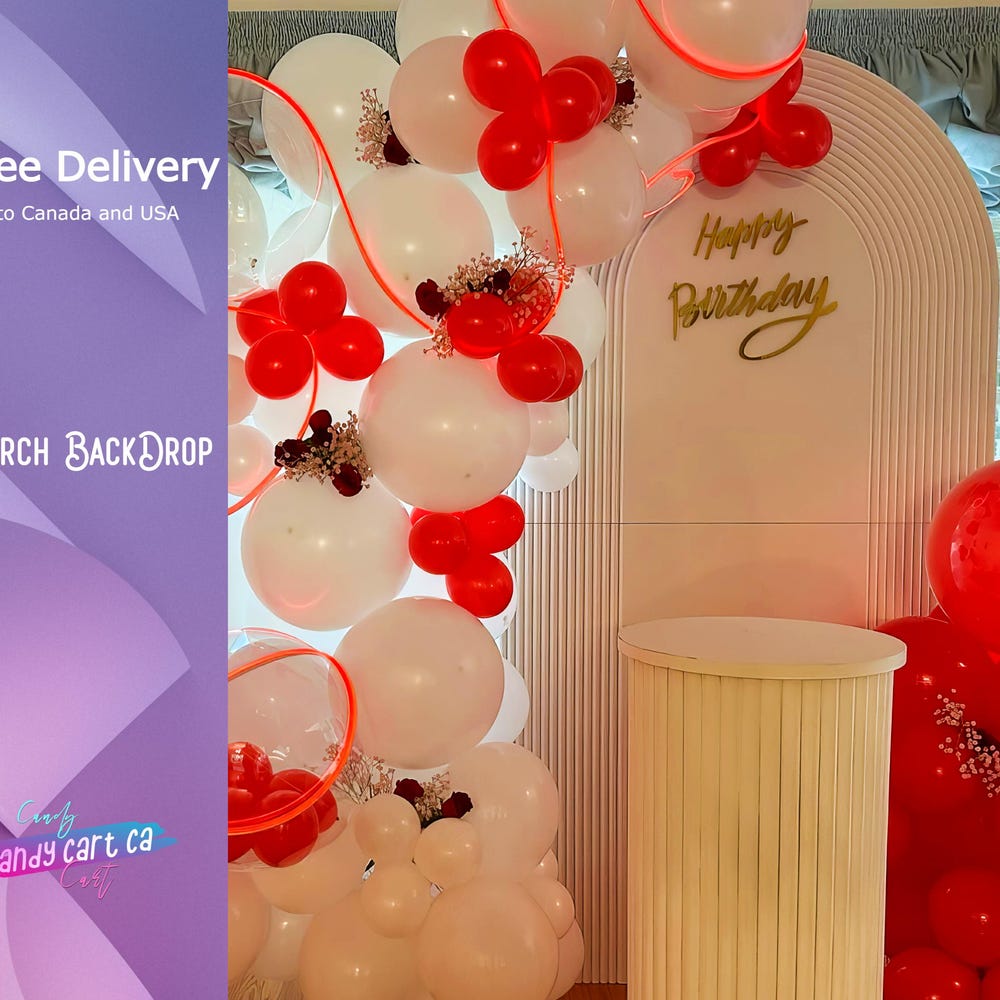 Grooved arch Ripple Backdrop for birthday and wedding parties - Image 8