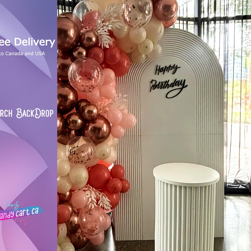 Grooved arch Ripple Backdrop for birthday and wedding parties - Image 10