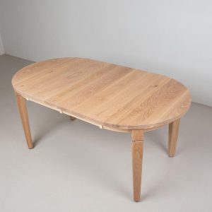 Custom Wood Dining Table, Extendable Oak Dining Table, Custom Mid Century Modern Table, Custom Oval Extension Table, Oak Table with Leaves