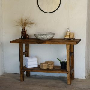 Handcrafted Rustic Barnwood Bathroom Vanity with Reclaimed Wood, Custom Wooden Bathroom Vanity Sink, Handmade Single Sink Vanity, Great Gift