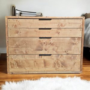 Farmhouse style chest of soft close drawers pull handles solid reclaimed wood dresser tv stand sideboard storage solution rustic cabinet