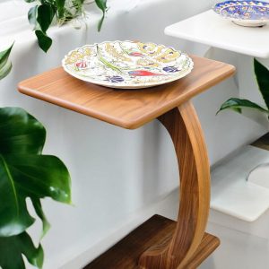 C Shaped Rectangular Coffee Table - Wide C Laptop Stand & Living Room Special Design Table