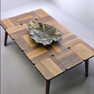 Walnut Coffee Table Mid Century Modern Handmade Natural Wood Living Room Furniture Table