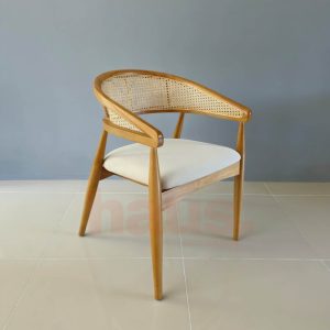 Solid Wood Dining Table Chairs, Rattan Chair, Armrest Chair, Rustic Dining Chairs, Customized Chair for Living Room, Comfortable Chairs