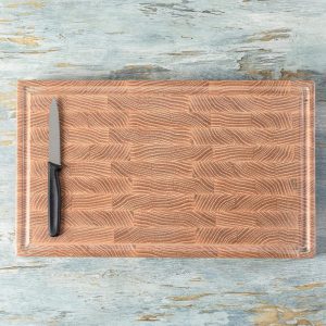 Oak End Grain Cutting Board 1.50", Double Sided, Butcher Block, Reversible Chopping Board, Solid Wood Kitchen Board, Wooden Cutting Board