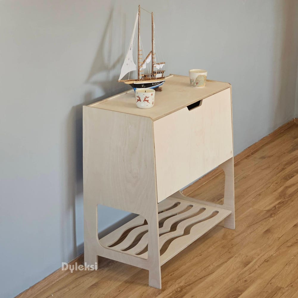 Wooden Shoe Cabinet with Extra Storage | Minimalist Entryway Shoe Shelf | Flip-Down Entryway Organizer | Modern Shoe Rack | Shoe Organizer - Image 5