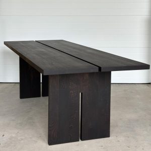 Modern Dining Table | Black Dining Table | Hardwood Dining Table | Open-Joint Dining Table