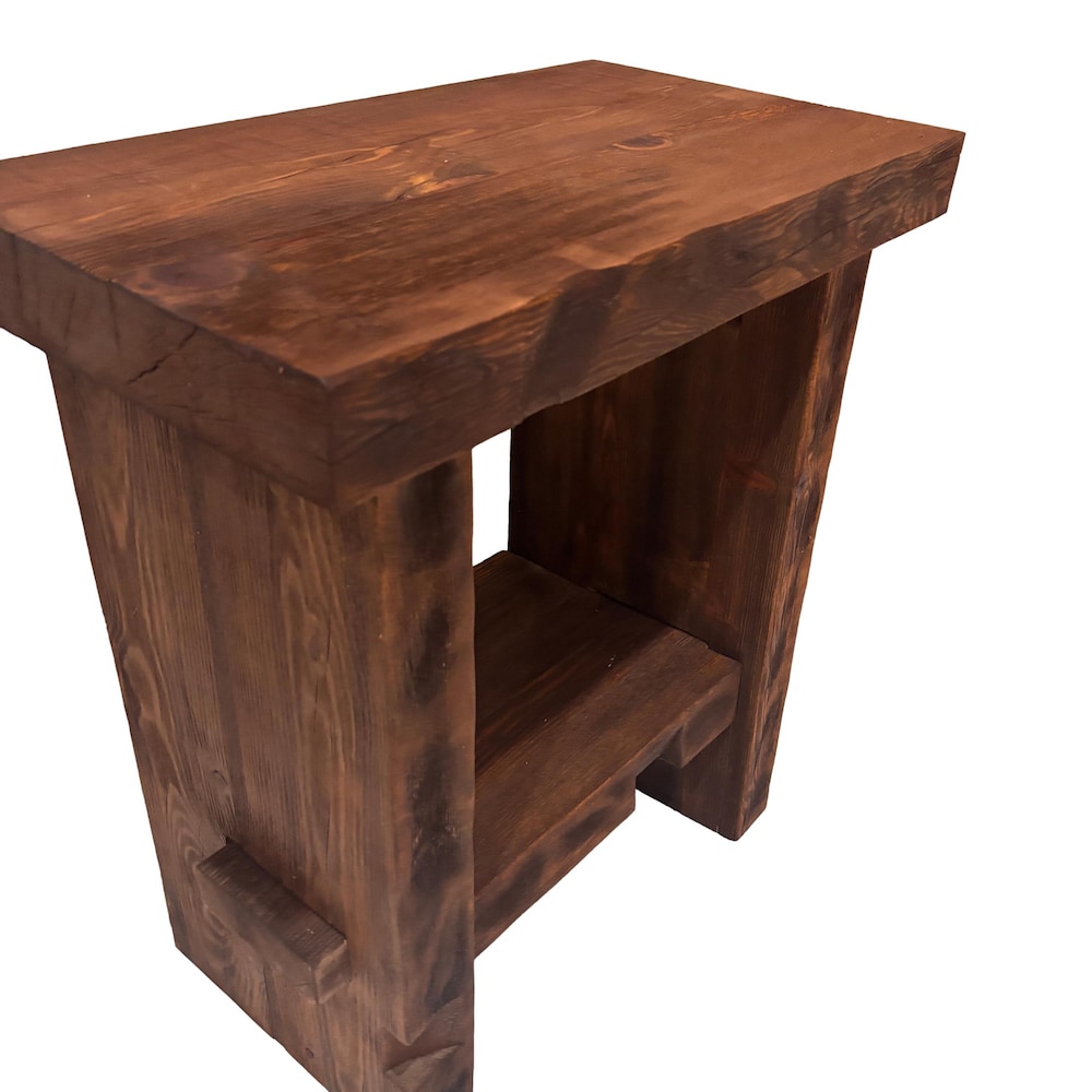 Custom Handmade Rustic Wooden Bathroom Vanity - Farmhouse Style Sink Shelf with Live Edge Reclaimed Handcrafted cabinet Wood Country Style - Image 5