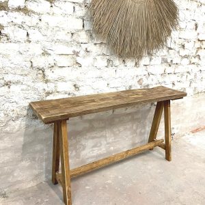 Reclaimed wood console table IDA