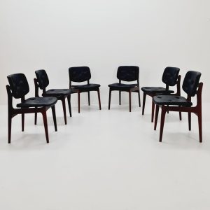 Danish teak dining chairs 1960s, set of 6