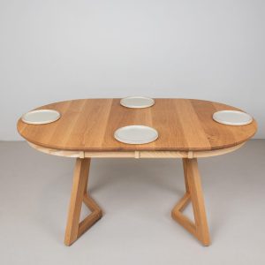 Oval Wood Table, Oval Extendable Dining Table, Natural Oak Extending Dining Table, Oak Table with Leaves, Oval Extendable Table
