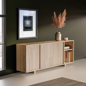 Solid Wood Sideboard, Customizable Credenza, Vinyl Record Storage Cabinet, Record Credenza, Record Player Stand, Mid Century Modern