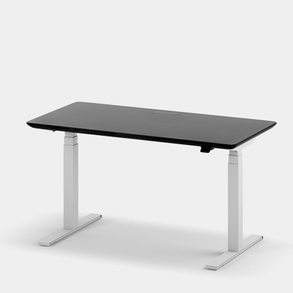 Standing Desk Pro Bundle - Solid Wood Standing Desk with Grommet and Cable Tray, White Legs, Adjustable-Height Desk, Handmade Computer Desk - Image 9