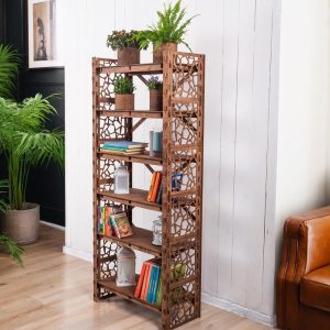 il_1000x1000.6360093290_5ahd.jpg Wooden Bookshelf Bookcase Bookshelves Wooden Shelf Book Shelf "STONE" Hexagonica