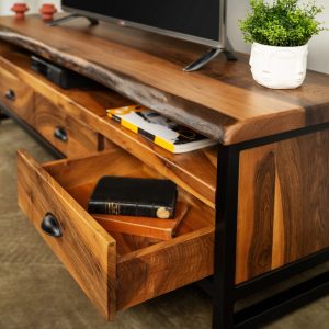 Tv stand , Media console , Media center , Tv cabinet , Tv console , Brown unit , Entartainment Center , Tv unit ,  Walnut credenza