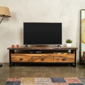 Tv stand, TV Unit, Mid century credenza, Rectangular Cabinet with Drawers, Media console center, Console Cabinet, Sideboard, record player