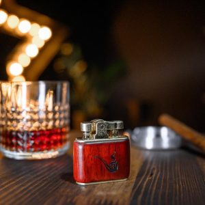 Vintage Style Wooden Lighter, Engraved Fire Starter, Custom Gift for Him, Personalized Lighter, Rustic Men's Gift, Retro Lighter,