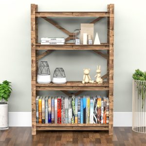 Bookcase, Cozy Bookshelf, Shelving Unit (48"h 14.5"d) Hexagonica