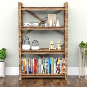 Bookcase, Cozy Bookshelf, Shelving Unit (48"h 14.5"d) Hexagonica