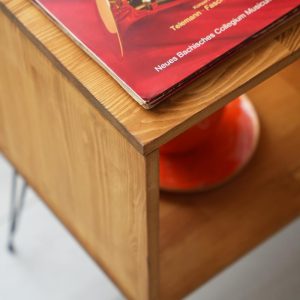 Vinyl Record Cabinet With Storage, Record Player Stand, Record Console, Vinyl Record Display, Rustic Turntable Stand