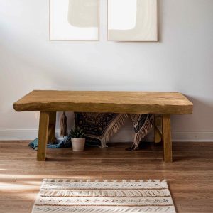 Rustic Reclaimed Wood Bench, Farmhouse Solid Wood Entryway Bench, Handmade Bedside Table, Hallway Shoe Rack Bench/Seating,Garden Plant Bench