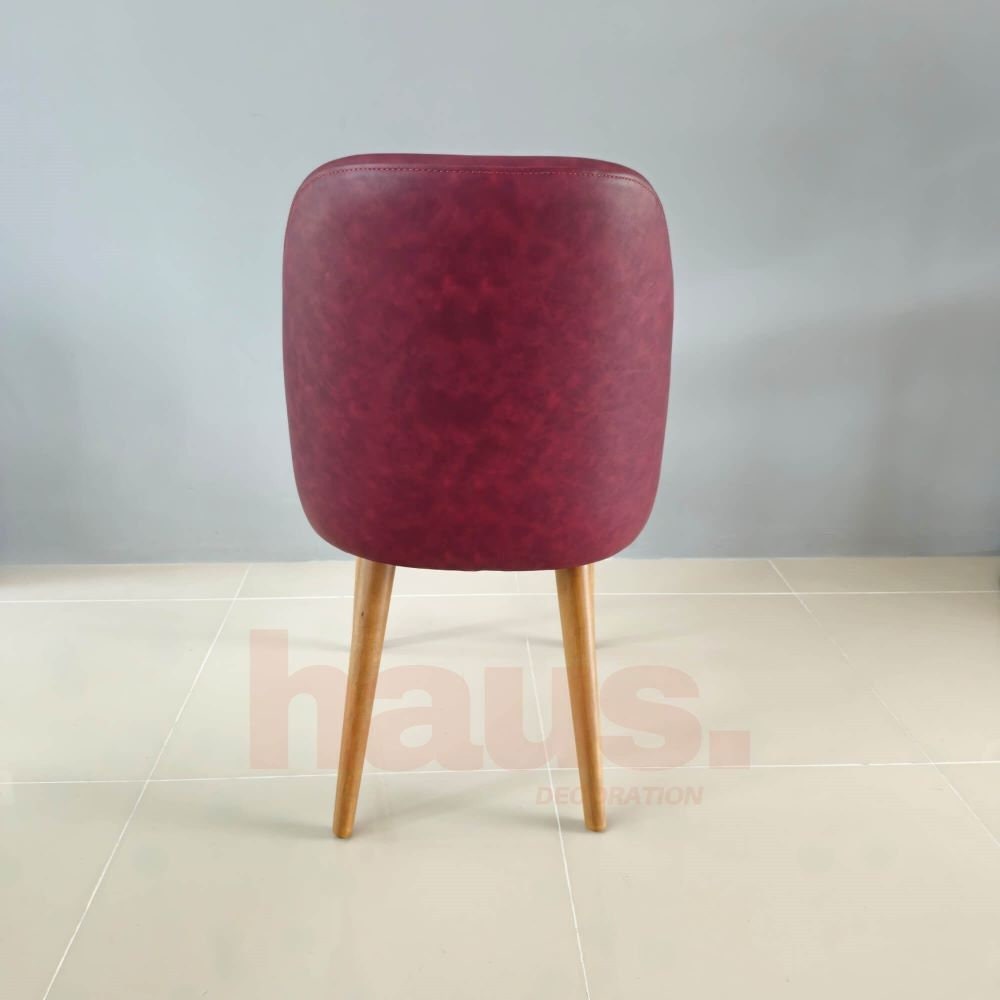 Mid Century Modern Dining Chair, Custom Leather Chair, Solid Wood Legs, Comfortable Chairs, Luxurious Chair, Leather Upholstered, Desk Chair - Image 5