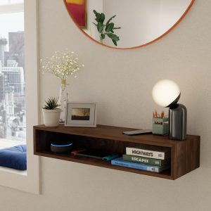 Floating Entryway Console Table Built in Solid American Black Walnut