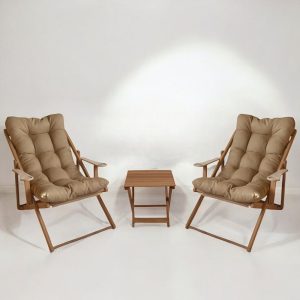 Adjustable Wooden Garden Chair with Armrest, Comfortable Sun Lounger & Outdoor Patio Chair - Balcony Sunbed - Deck Recliner - Wooden Chair.