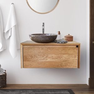 NEW! Solid Wood Vanity Bathroom Vanities Push to Open Drawer Bathroom Vanity Floating Vanity Marble Sink Vanity Oak Vanity Chestnut Vanity