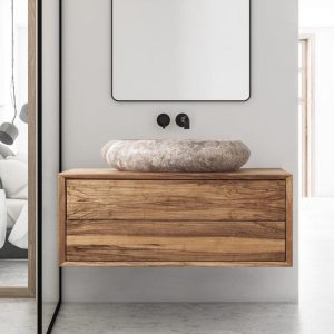 NEW! Solid Wood Vanity Bathroom Vanities Push to Open Drawer Bathroom Vanity Floating Vanity Marble Sink Vanity Oak Vanity Chestnut Vanity