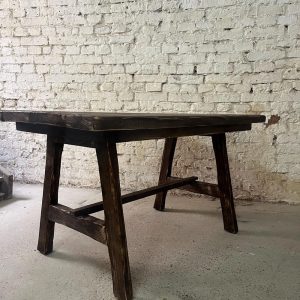 Reclaimed wood table FRANZISKA with conical legs