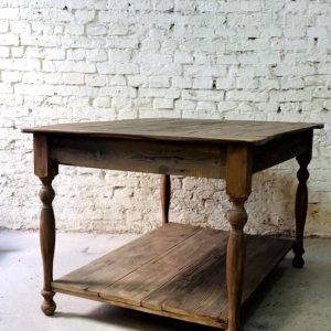Reclaimed wood table, presentation table, sales table MAKI
