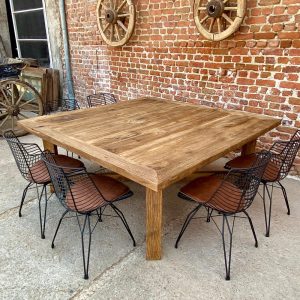 Barnwood Dining Table Reclaimed Wood Furniture Handmade, Square Barnwood Table Rustic Reclaimed