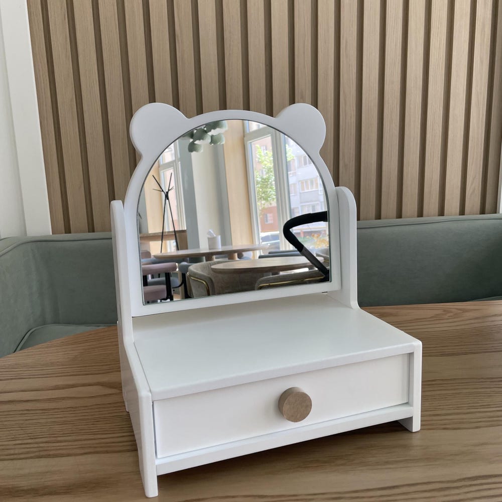 Kids Vanity Table with Mirror, Personalized Birthday Gifts, children's gift Christmas, toddler little girl makeup vanity - Image 11