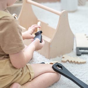 Play Tool Box Set with Tools - Christmas Gift for Toddler Boy, Montessori Toys, Wooden Pretended Play  Educational Set, Repair Kit For Kids