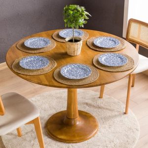 il_1000x1000.6395805024_c6b8-1.jpg Solid Oak Round Dining Table with Tulip Leg, 2 to 6 Seat Person Dining Room Large Dinner Table, Wood Circular Table Kitchen Dining Furniture