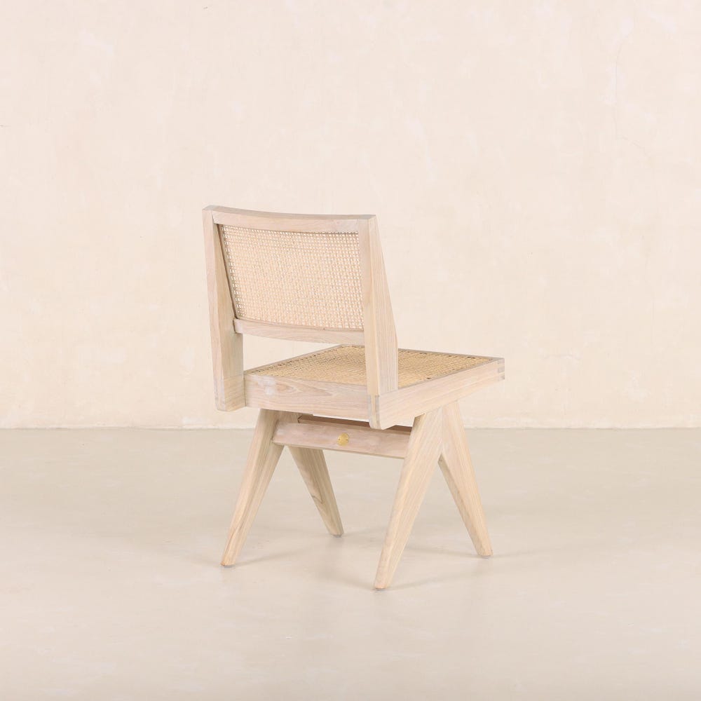 Chandigarh Capitol Cane Chair - Teak and Handwoven Rattan - Image 7