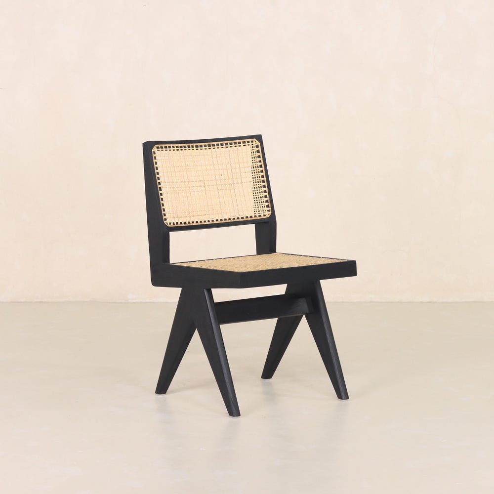 Chandigarh Capitol Cane Chair - Teak and Handwoven Rattan - Image 8