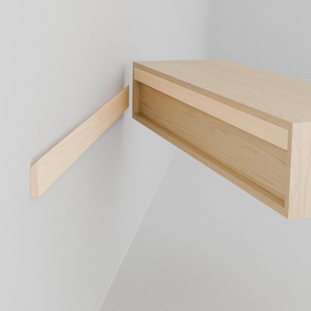Floating Desk in Solid Maple, Wall Mounted Standing Desk - Image 2