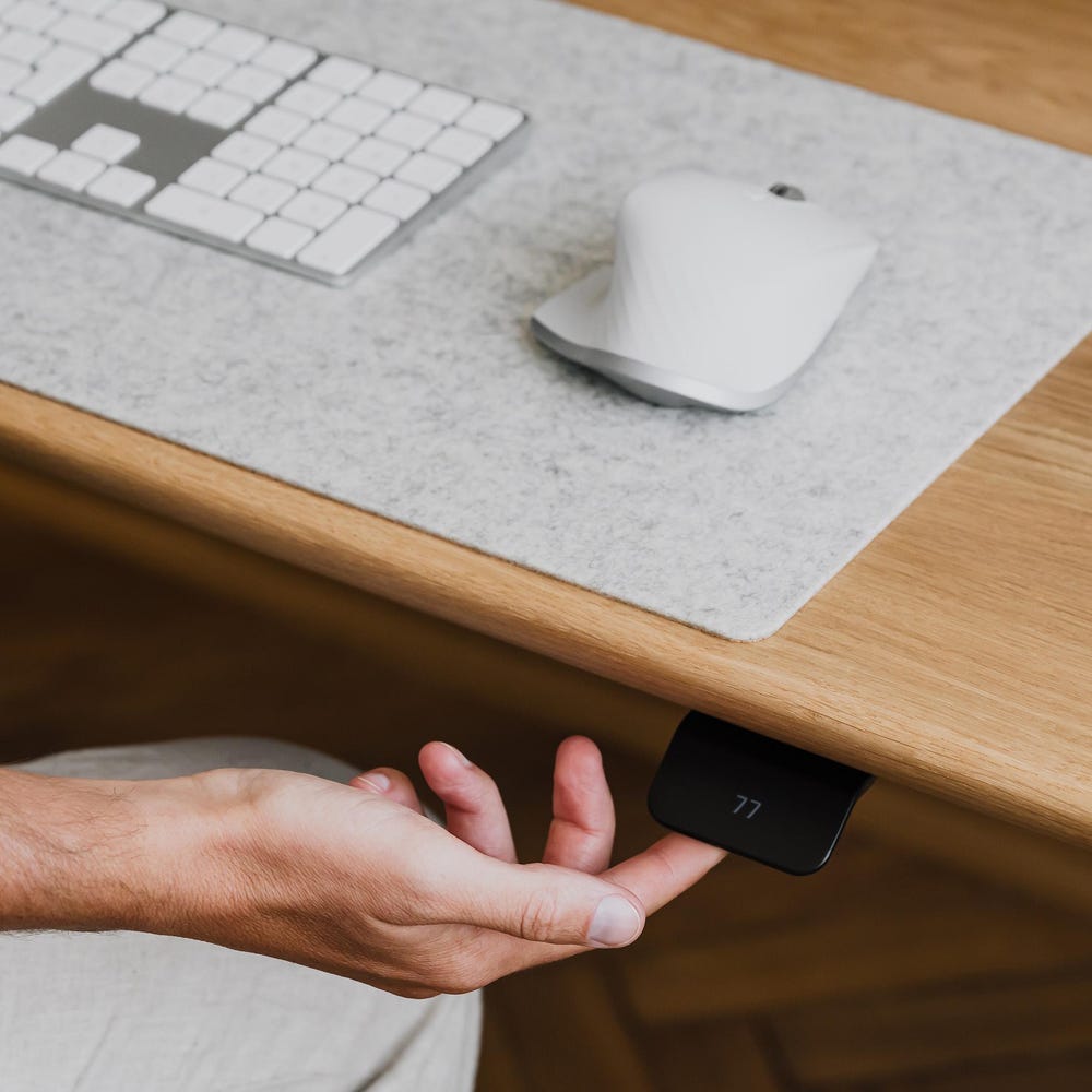 Standing Desk Pro Bundle - Solid Wood Standing Desk with Grommet and Cable Tray, White Legs, Adjustable-Height Desk, Handmade Computer Desk - Image 6