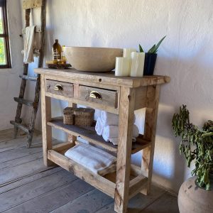 Handmade Rustic Barnwood Bathroom Vanity with Reclaimed Wood, Custom Wooden Bathroom Vanity Sink, Handcrafted Single Sink Vanity, Great Gift