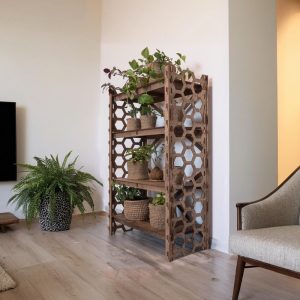 il_1000x1000.6417576837_l3ox-1.jpg Cozy Bookshelf for Living Room, Bookcase, Shelving Unit (48"h 14.5"d) Hexagonica