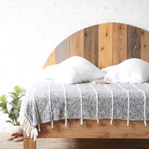 The Rising - Bed Frame & Headboard - Standing Platform Bed - Round Headboard - Rustic Modern - Boho - Handmade in USA
