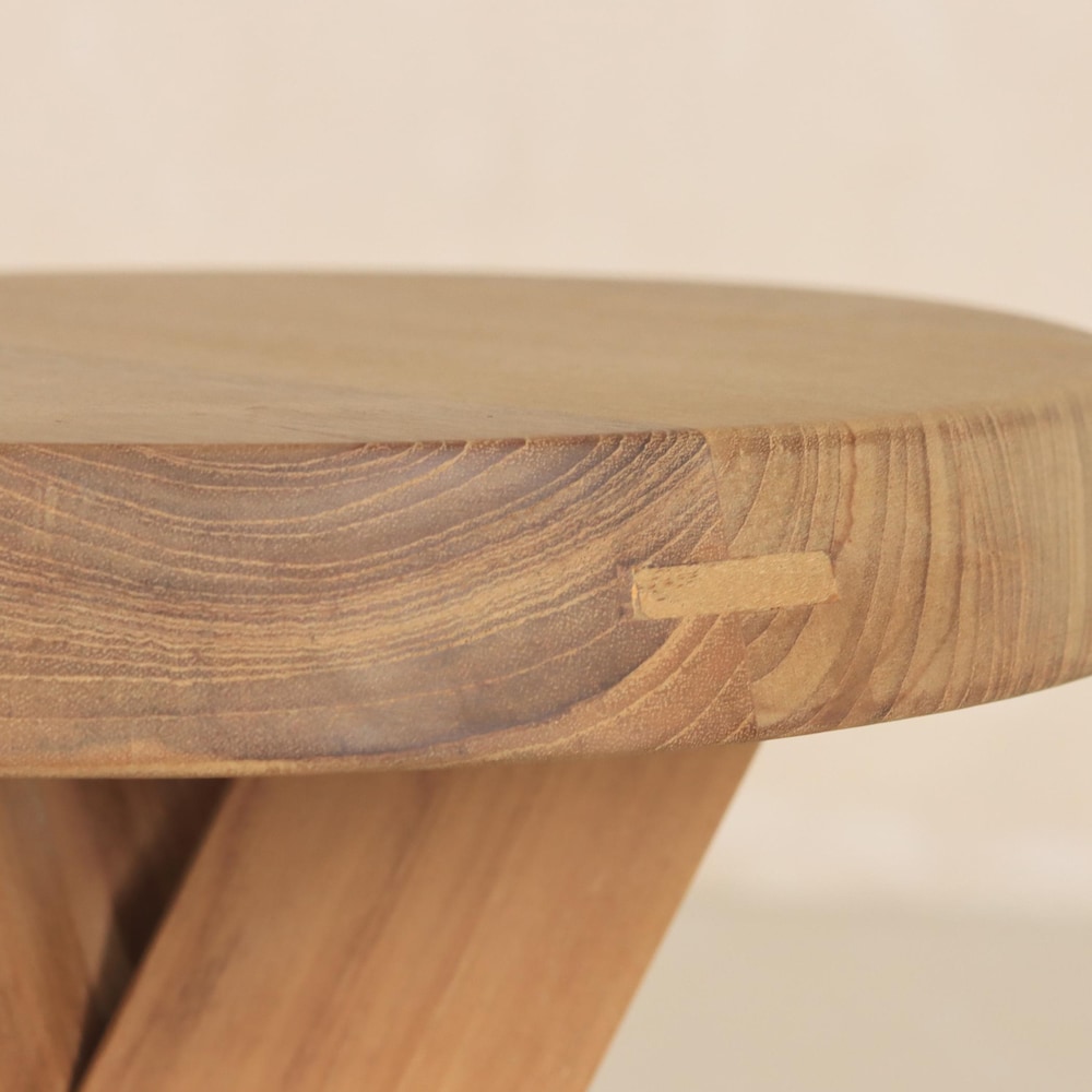 Chapo-Inspired, Teak Wooden Stool - Image 4