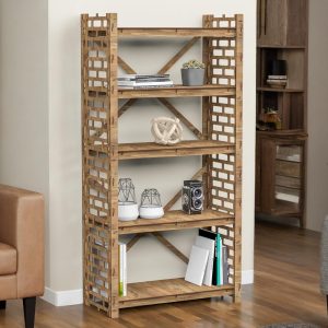 Freestanding Shelf, Wooden Bookshelf, Wood Bookcase, Shelving Unit